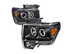 Crystal Halogen Headlights; Black Housing; Clear Lens (19-22 Ranger XL, XLT)