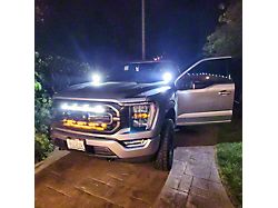 Dual 30-Inch White and Amber LED Light Bars with Grille Mounting Brackets (19-22 Ranger)