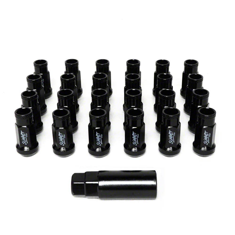 SSW Off-Road Wheels Tacoma Black Open Ended Lug Nuts; 12x1.50mm; Set of 24  12-LN-BK (05-23 Tacoma) Free Shipping