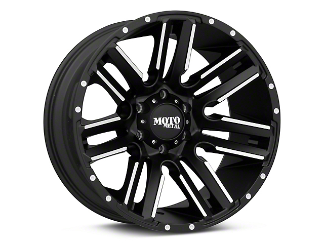Moto Metal MO978 Razor Satin Black Machined 6-Lug Wheel; 20x9; 18mm Offset (21-23 Bronco, Excluding Raptor)