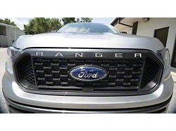 Front Grille Insert Letters; Turbo Silver (19-22 Ranger)