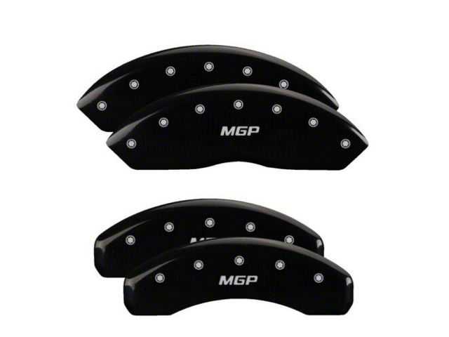 MGP Brake Caliper Covers with MGP Logo; Black; Front and Rear (21-24 Bronco)