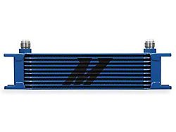 Mishimoto Universal 10-Row Oil Cooler; Blue (Universal; Some Adaptation May Be Required)