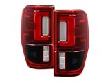 OE Style LED Tail Lights; Chrome Housing; Red Smoked Lens (19-23 Ranger w/ Factory Halogen Non-Blis Tail Lights)