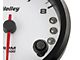 Holley 3-3/8-Inch 8K Tachometer with Shift Light; White (Universal; Some Adaptation May Be Required)