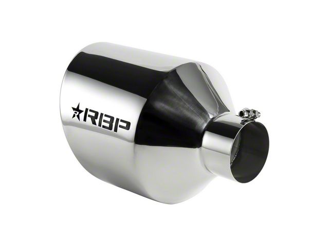 RBP RX-7 Magnum Edition Stainless Steel Exhaust Tip; 8-Inch; Polished (Fits 4-Inch Tailpipe)