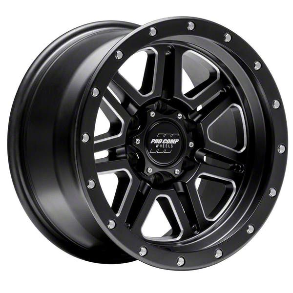 Pro Comp Wheels 62 Series Apex Satin Black Milled 6-Lug Wheel; 17x9; -6mm Offset (03-09 4Runner)