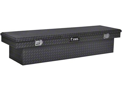 UWS 63-Inch Aluminum Crossover Tool Box; Gloss Black (16-23 Tacoma)