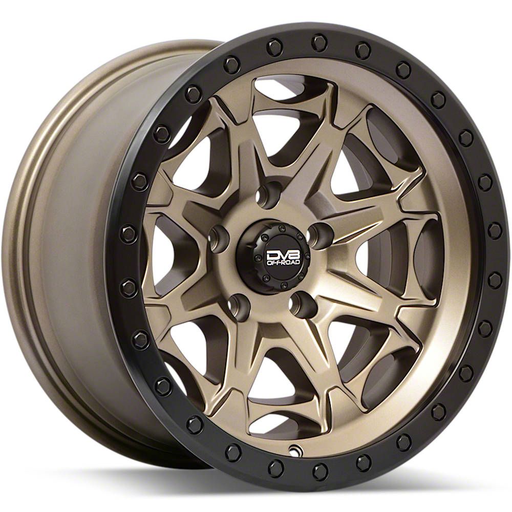 DV8 Offroad Silverado 1500 886 Simulated Beadlock Matte Bronze 6Lug Wheel; 17x9; 12mm Offset