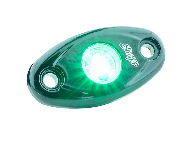 Stinger Off-Road LED Rock Lights; Vivid Green (Universal; Some Adaptation May Be Required)