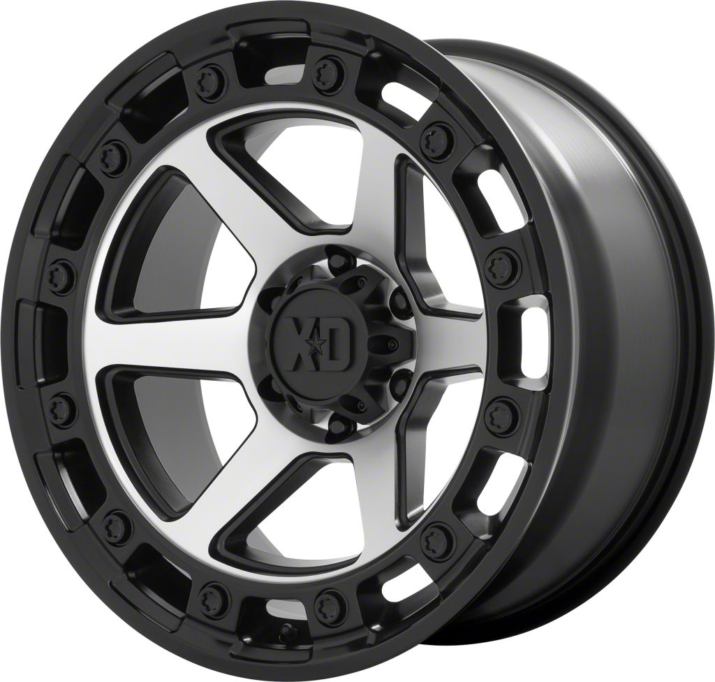 XD Tacoma Raid Satin Black Machined 6-Lug Wheel; 17x9; 0mm Offset ...