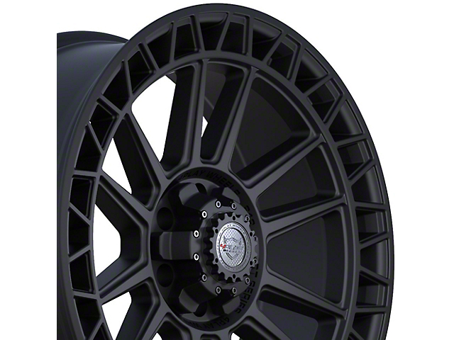 4Play 4PS12 Satin Black 6-Lug Wheel; 22x9; 0mm Offset (22-23 Tundra)