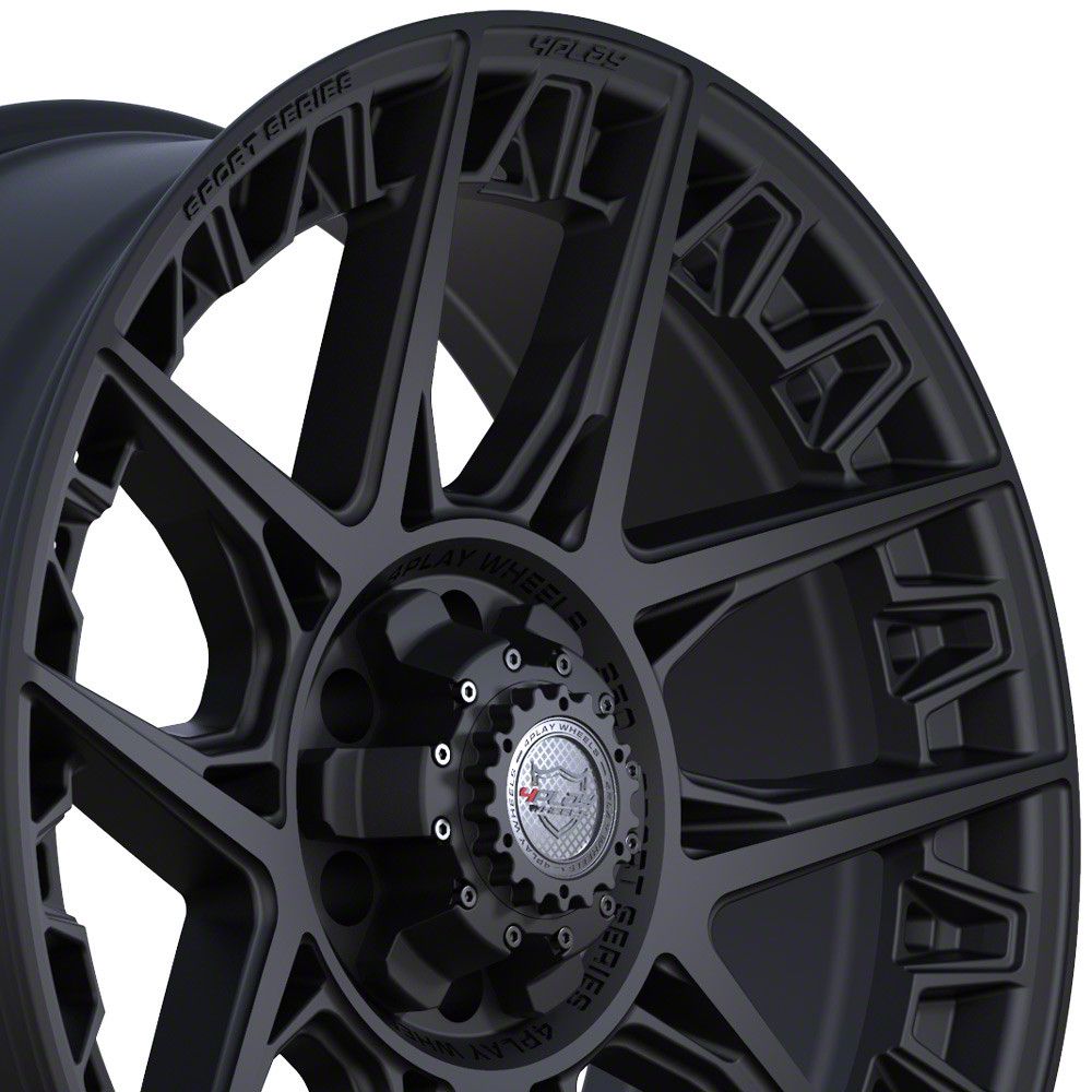 4Play 4PS50 Satin Black 6-Lug Wheel; 22x9; 0mm Offset (22-23 Tundra)