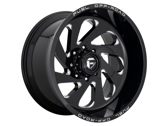 Fuel Wheels Vortex Gloss Black Milled 6-Lug Wheel; 20x10; -19mm Offset (05-15 Tacoma)