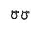 Fishbone Offroad 3/4-Inch D-Ring Shackles; Black