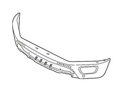Ford Front Bumper; Not Pre-Drilled for Front Parking Sensors; Unpainted (19-22 Ranger)