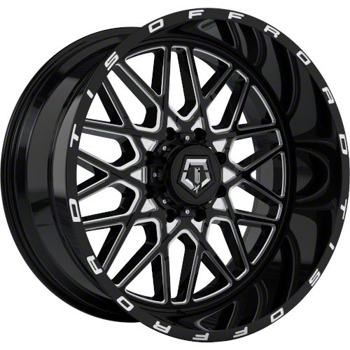 TIS Tacoma 548BM Gloss Black Milled 6-Lug Wheel; 20x12; -44mm Offset ...