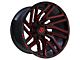 TIS 554BMR Gloss Black with Red Tint Accent 6-Lug Wheel; 20x12; -44mm Offset (05-15 Tacoma)