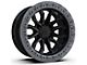 TIS 556BA Satin Black with Anthracite Simulated Bead Ring 6-Lug Wheel; 17x9; -12mm Offset (10-24 4Runner)