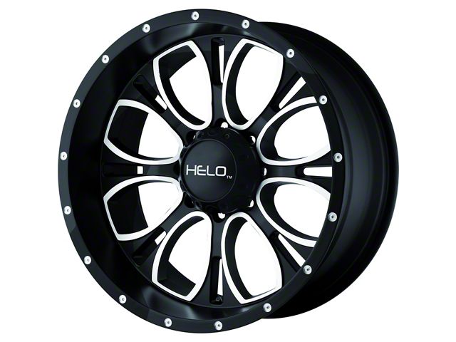 HELO HE879 Gloss Black Machined 6-Lug Wheel; 17x9; -12mm Offset (05-15 Tacoma)