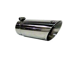 MBRP Angled Cut Dual Wall Exhaust Tip; 4-Inch; Polished (Fits 3.50-Inch Tailpipe)