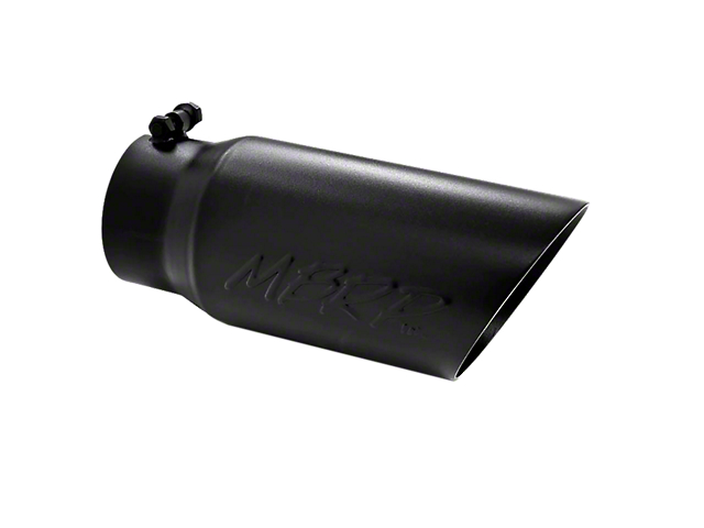 MBRP 5-Inch Dual Wall Angled Exhaust Tip; Black (Fits 4-Inch Tailpipe)