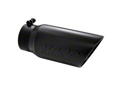 MBRP Angled Cut Dual Wall Exhaust Tip; 5-Inch; Black (Fits 4-Inch Tailpipe)