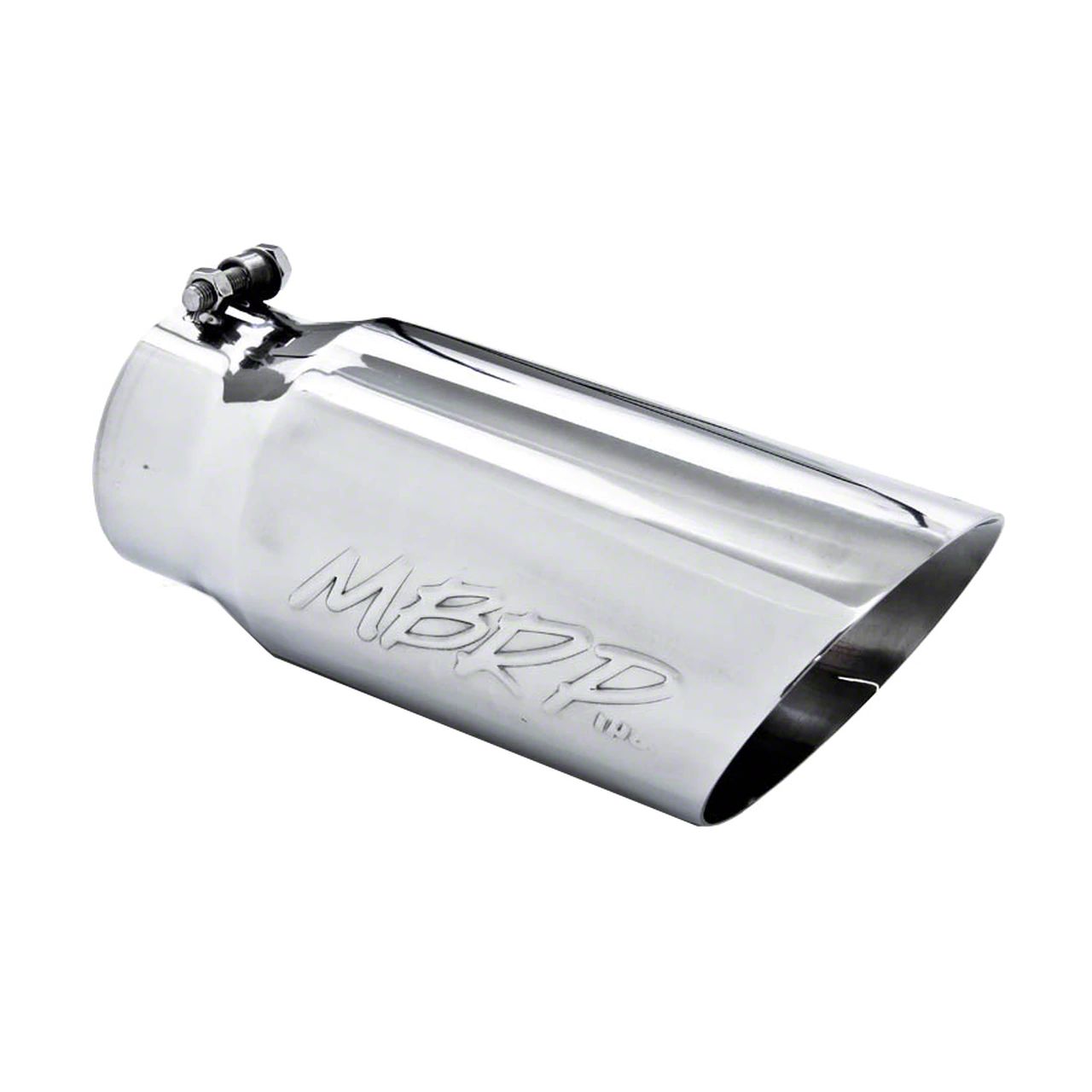 MBRP 5Inch Polished Dual Wall Angled Exhaust Tip; 4Inch