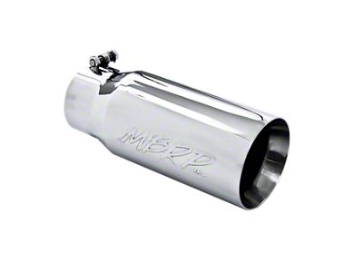 MBRP Straight Cut Dual Wall Exhaust Tip; 5-Inch; Polished (Fits 4-Inch Tailpipe)