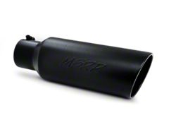 MBRP 6-Inch Angled Rolled End Exhaust Tip; Black (Fits 4-Inch Tailpipe)