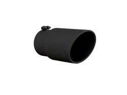 MBRP 6-Inch Angled Rolled End Exhaust Tip; Black (Fits 5-Inch Tailpipe)