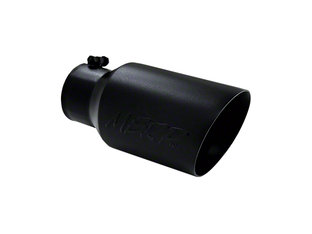 MBRP 6-Inch Dual Wall Angled Exhaust Tip; Black (Fits 4-Inch Tailpipe)