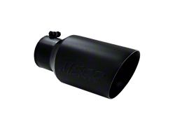 MBRP Angled Cut Dual Wall Exhaust Tip; 6-Inch; Black (Fits 4-Inch Tailpipe)