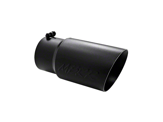 MBRP 6-Inch Dual Wall Angled Exhaust Tip; Black (Fits 5-Inch Tailpipe)