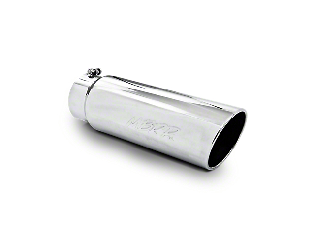 MBRP 6-Inch Angled Rolled End Exhaust Tip; Polished (Fits 5-Inch Tailpipe)