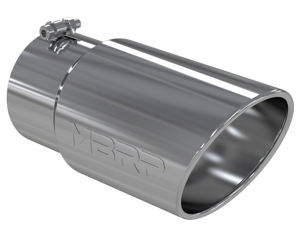 MBRP Tacoma 6-Inch Polished Angled Rolled End Exhaust Tip; 5-Inch ...