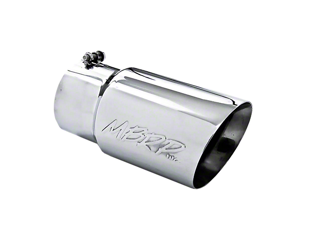 MBRP 6-Inch Dual Wall Angled Exhaust Tip; Polished (Fits 5-Inch Tailpipe)