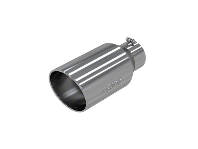 MBRP Angled Cut Rolled End Exhaust Tip; 8-Inch; Polished (Fits 5-Inch Tailpipe)