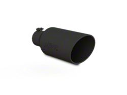 MBRP 7-Inch Angled Rolled End Exhaust Tip; Black (Fits 4-Inch Tailpipe)