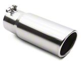 C&L Rolled End Round Exhaust Tip; 3.50-Inch; Polished (Fits 3-Inch Tailpipe)