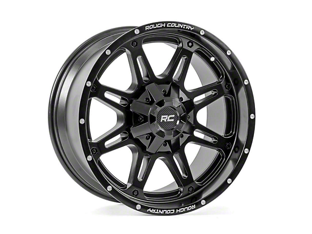 Rough Country One-Piece Series 94 Matte Black Milled 6-Lug Wheel; 20x9; 0mm Offset (21-23 Bronco, Excluding Raptor)