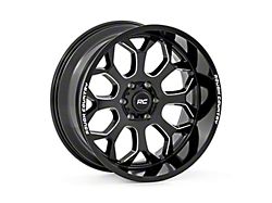 Rough Country 96 Series Gloss Black Milled 6-Lug Wheel; 22x10; -19mm Offset (16-23 Tacoma)