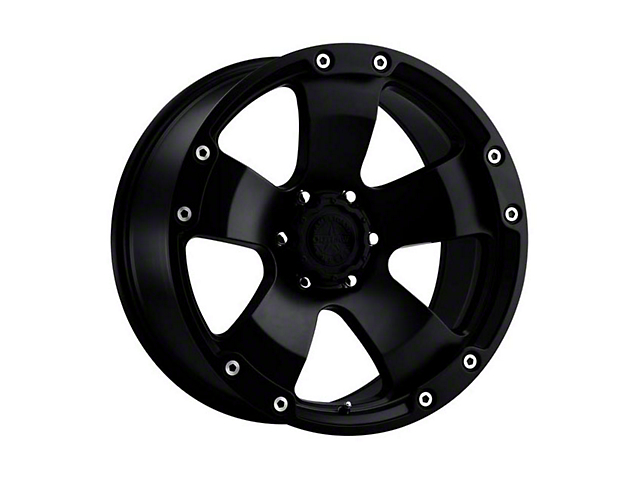 American Outlaw Wheels Bootlegger Satin Black 6-Lug Wheel; 17x8.5; -10mm Offset (05-15 Tacoma)