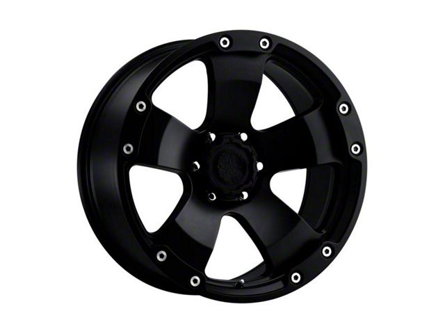 American Outlaw Wheels Bootlegger Satin Black 6-Lug Wheel; 17x8.5; -10mm Offset (16-23 Tacoma)