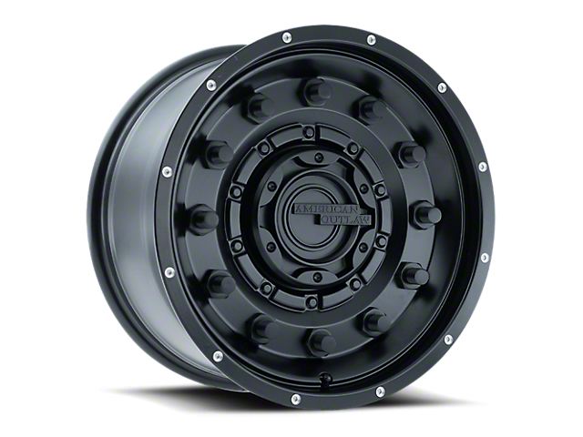 American Outlaw Wheels Dusty Road Satin Black 6-Lug Wheel; 17x8.5; 0mm Offset (16-22 Tacoma)