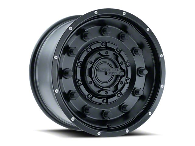 American Outlaw Wheels Dusty Road Satin Black 6-Lug Wheel; 17x8.5; 0mm Offset (05-15 Tacoma)