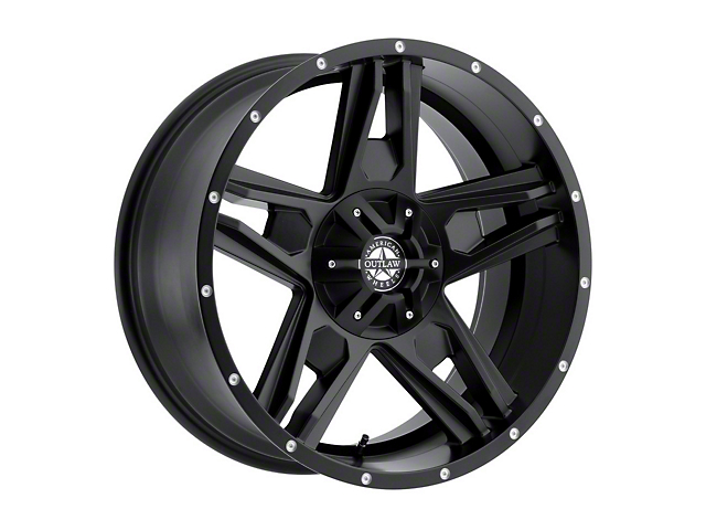 American Outlaw Wheels Lonestar Satin Black 6-Lug Wheel; 17x8.5; 10mm Offset (16-22 Tacoma)