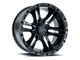 American Outlaw Wheels Railcar Gloss Black with Machined Edge 6-Lug Wheel; 17x8.5; 0mm Offset (16-23 Tacoma)