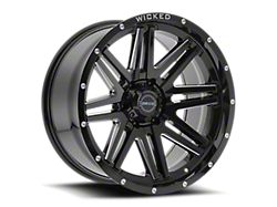 Wicked Offroad W901 Gloss Black Milled 6-Lug Wheel; 20x9; 0mm Offset (19-22 RAM 1500)