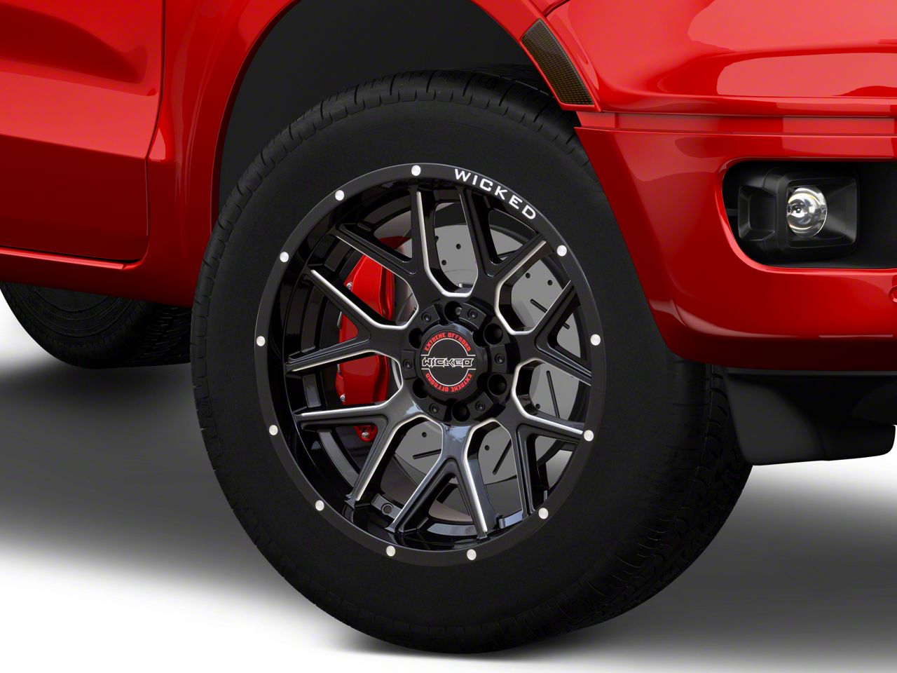 Wicked Offroad W903 Gloss Black Milled 6-Lug Wheel; 20x10; -12mm Offset (22-23 Tundra)